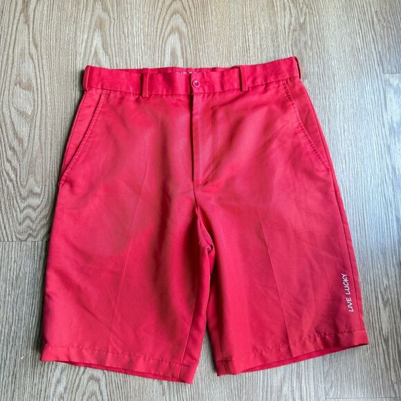 Other - Black Clover Live Lucky Mens Golf Shorts Mens Size 32 Red